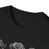 Feed the Fire Graphic T-Shirt — Gothic Rose & Flaming Eye Design