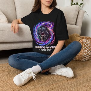 Skull Nebula T-Shirt — "I Brought My Own Weather" Graphic Tee