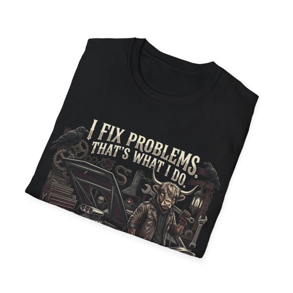 6607781438063299965_2048.jpeg Mechanic T-Shirt — "I Fix Problems, That’s What I Do" Vintage Car Repair