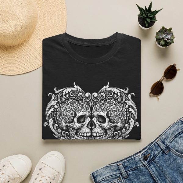 Skull Heart T-Shirt — Ornate Gothic Skull Heart Tee