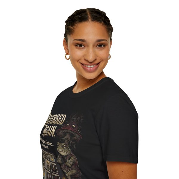 Tarot T-Shirt — “Reversed Again” Funny Grim Fortune Teller Graphic Tee
