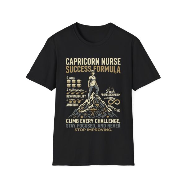 7362613710080242275_2048.jpeg Capricorn Nurse Success Formula T-Shirt — Zodiac Nurse Gift