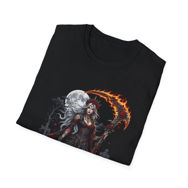 8399260520473283279_2048.jpeg Witch Queen Scythe T-Shirt — Gothic Moonlight Sorceress Tee