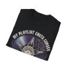 My Playlist Casts Curses T-Shirt — Gothic Witchy Music Graphic Tee
