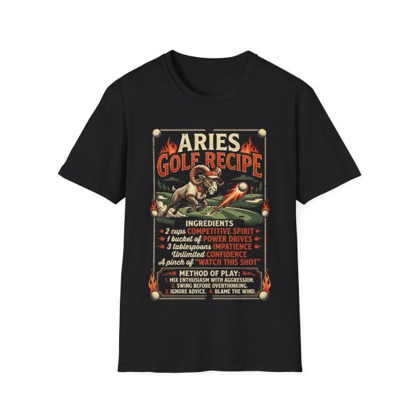 8555894823948122667_2048.jpeg Aries Golf Recipe T-Shirt — Zodiac Ram Golf Humor Graphic Tee
