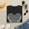 Skull Heart T-Shirt — Gothic Floral Skull Heart Graphic Tee