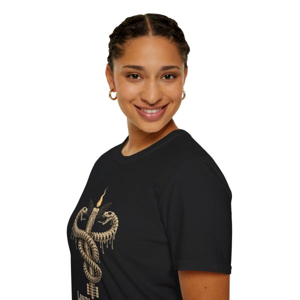 Snake Candle T-Shirt — Gothic "Loyal to None" Graphic Tee