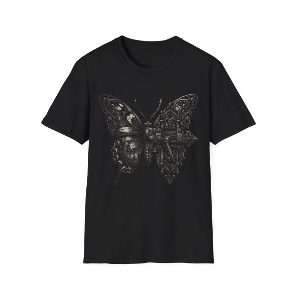 9921216818844689109_2048.jpeg Steampunk Butterfly T-Shirt — Mechanical Wing Graphic Tee