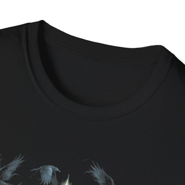 Dark Throne Graphic T-Shirt — Gothic Crow King Design