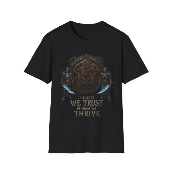We Trust We Thrive Graphic T-Shirt — Dark Fantasy Pentagram Design