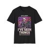 I've Seen Things T-Shirt — Retail Horror Skeleton Cashier Retro Neon Tee