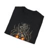 Flaming Skull T-Shirt — Haunted Orange Eye Skull Graphic Tee