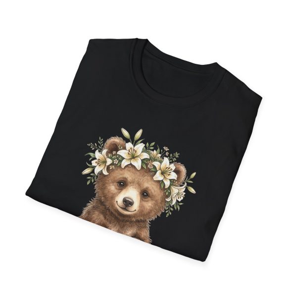 3199838131974131674_2048.jpeg Bear Cub Floral Crown T-Shirt — Cute Woodland Animal Tee