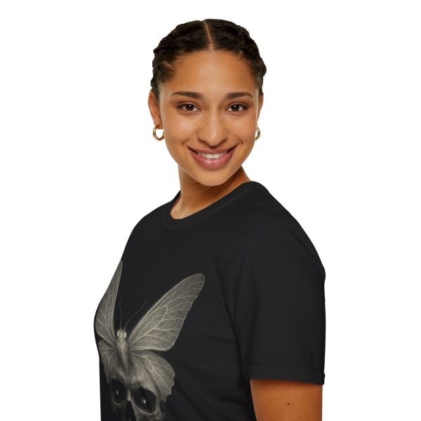 Moth Skull Graphic T-Shirt — Gothic Skull & Moth Tee